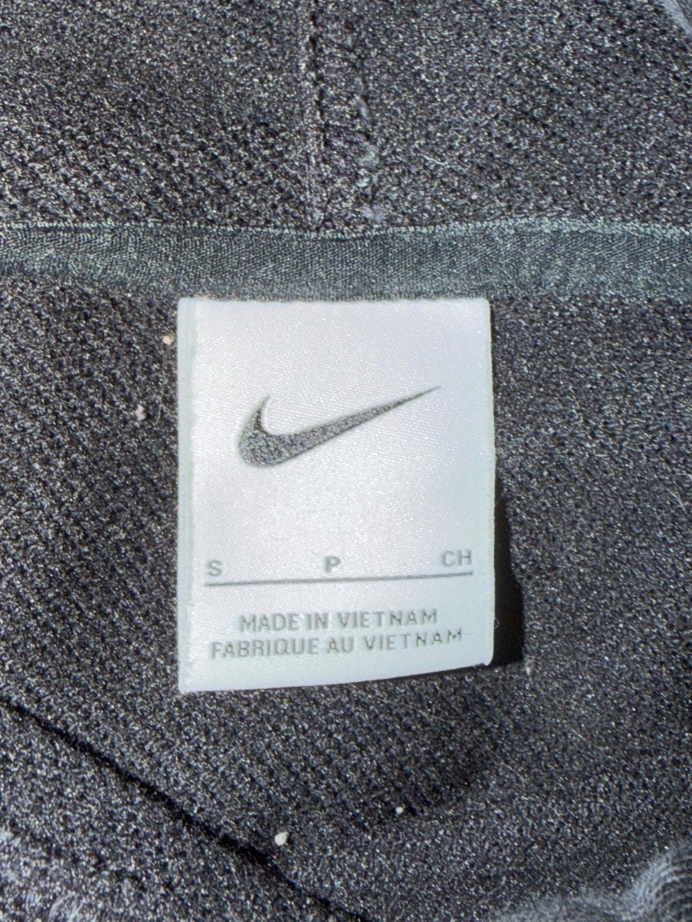 Nike Women Black and Charcoal Leopard-Print Crewneck Hoodie - Picture 3 of 3